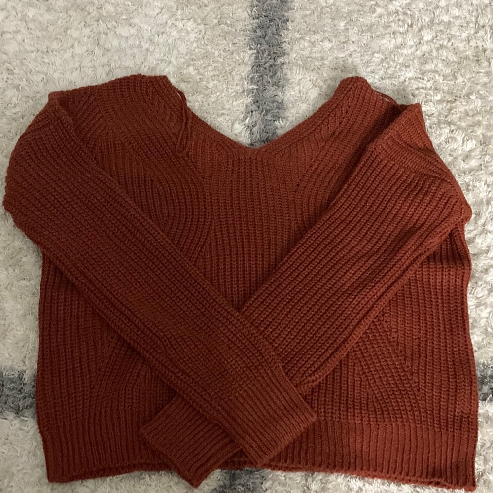 dark orange sweater size small
